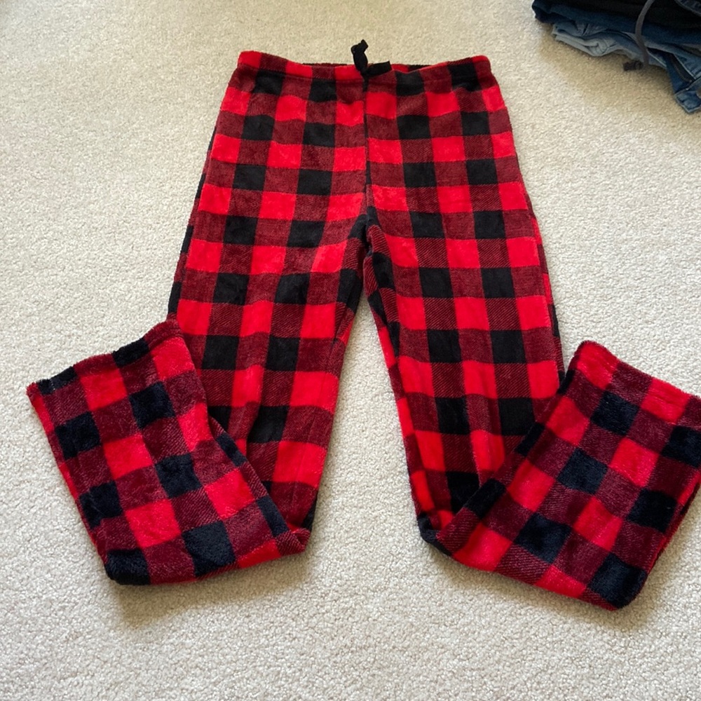 red plaid pajamas